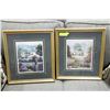 Image 1 : 2 FRAMED MATCHING GREEN PICTURES
