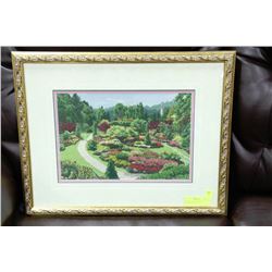 NEEDLE POINT PICTURE OF BUCHARD GARDENS