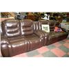 Image 1 : NEW CHOCOLATE BROWN RECLINING SOFA & LOVE SEAT