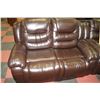 Image 3 : NEW CHOCOLATE BROWN RECLINING SOFA & LOVE SEAT