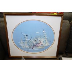 FRAMED 3D PAPER TOLE ARCTIC SCENE