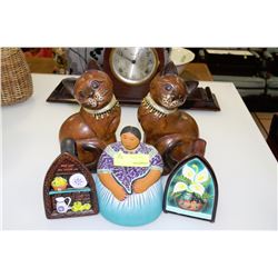 ESTATE 5 PC ASSORTED ORNAMENT COLLECTION