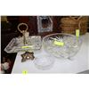 Image 1 : ESTATE 3 PC CRYSTAL BOWL AND TRAY SET