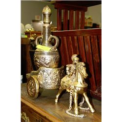 ESTATE ORNAMENTAL HORSE AND CARRIAGE DECANTER