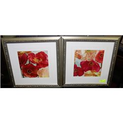 PAIR OF SHOWHOME FLORAL FRAMED PICTURES