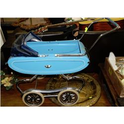 ESTATE VINTAGE BLUE DOLL CARRIAGE