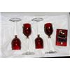 Image 1 : SET OF 4 RED GLASSES