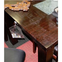 KITCHEN TABLE WITH CRACKLED GLASS INSERT