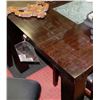 Image 1 : KITCHEN TABLE WITH CRACKLED GLASS INSERT