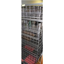 2 BLURAY GALVANIZED STORE DISPLAY STANDS 6' TALL