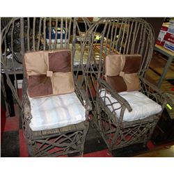 PAIR OF WOOD BRANCH CHAIRS