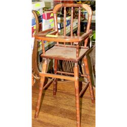 ESTATE WOOD DOLL HIGHCHAIR
