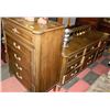 ESTATE WOOD 5 DRAWER CHEST OF DRAWERS SOLD WITH 9