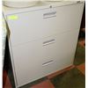 WHITE 3 DRAWER FILING CABINET