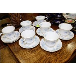 ESTATE 7 PC ROYAL STANDARD FINE BONE CHINA CUP AND