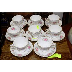 ESTATE ROYAL KENT 8 PC ENGLISH CUP AND SAUCER SET