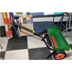 LARGE SCOTTS FERTILIZER SPREADER WITH FLOW CONTROL