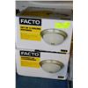 Image 1 : FACTO SET OF 2 CEILING FIXTURES NEW IN BOX X2