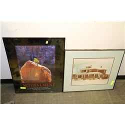 "ACHIEVEMENT" MOTIVATIONAL & OLD HOUSE PICTURE