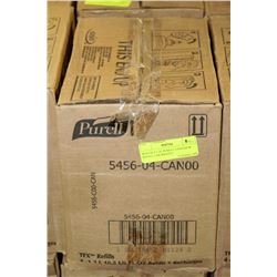 BOX OF 4-1.2L PURELL SANITIZER REFILL CARTRIDGES