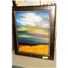 Image 1 : FRAMED OIL ON CANVAS ABSTRACT PICTURE