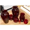 Image 1 : FLAT OF ASSORTED ROYAL RUBY ANCHORGLASS