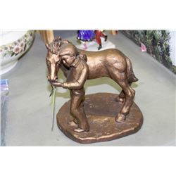 AUSTIN COLLECTIBLE HORSE & GIRL ORNAMENT