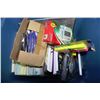 Image 1 : BLUE TOTE OF OFFICE SUPPLIES
