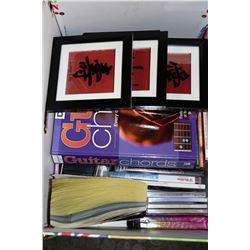 BOX WITH DVD'S, CD'S BOOKS ETC