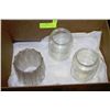 Image 1 : LOT OF 3 VINTAGE GLASS PORCH LIGHT COVERS