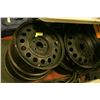 Image 1 : 4-STEEL WHEEL RIMS 6.5"X17"