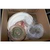Image 1 : ESTATE BOX OF COLLECTIBLE TRAYS, GLASS SERVERS ETC