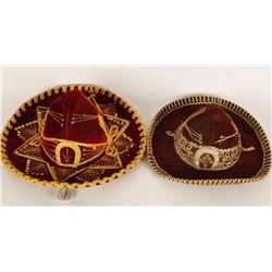 Lot of 2 Small Sombreros