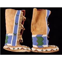 Ladies High Top Plains Indian Moccasins