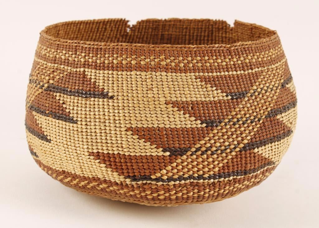 Old West Era NW Native American Woven Basket