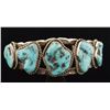 Image 1 : Mens Navajo Turquoise Nugget Cuff Bracelet