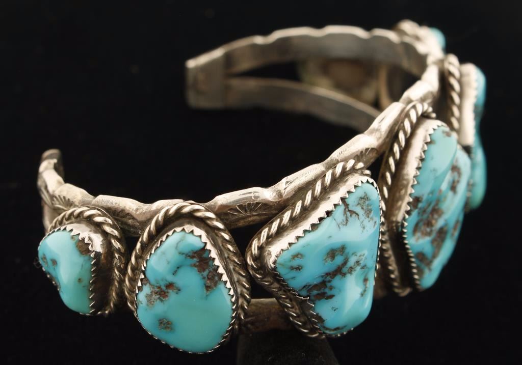 Mens turquoise cuff bracelet Outlet