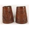 Image 1 : Pair of Finely Tooled Cowboy Cuffs