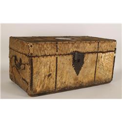 Antique Hide Wrapped Trunk