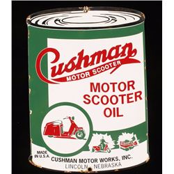 Vintage Cushman Motor Scooter Oil Porcelain Sign