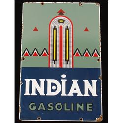 Vintage Indian Gasoline Porcelain Advertising Sign