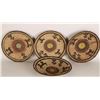 Collection of 4 Ethnic Figural Basketry Trays