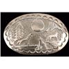 Sterling Wolf Belt Buckle