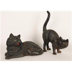 Set of Cast Iron Cat Door Stops