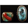 Image 1 : 2 Large Mens Navajo Rings