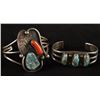 Image 2 : Collection of 2 Navajo Cuff Bracelets