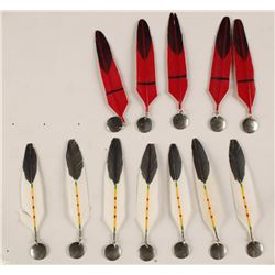 Collection of 12 Feather Tie Tacks