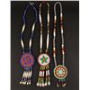 Image 1 : Lot of 3 Beaded Necklaces with Beaded Conchos