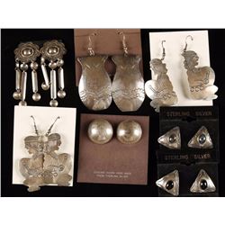 Collection of 7 Pairs Sterling Silver Earrings