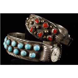 2 Ladies Navajo Watchband Cuffs